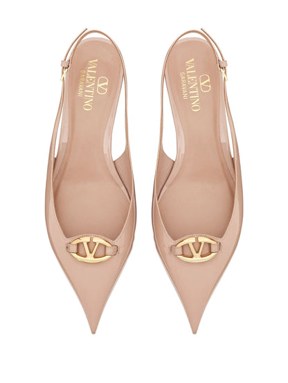 The VLogo Slingback Ballerina Flats – Tobacco