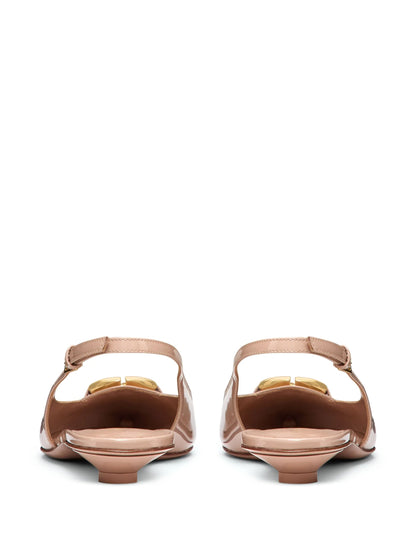 The VLogo Slingback Ballerina Flats – Tobacco