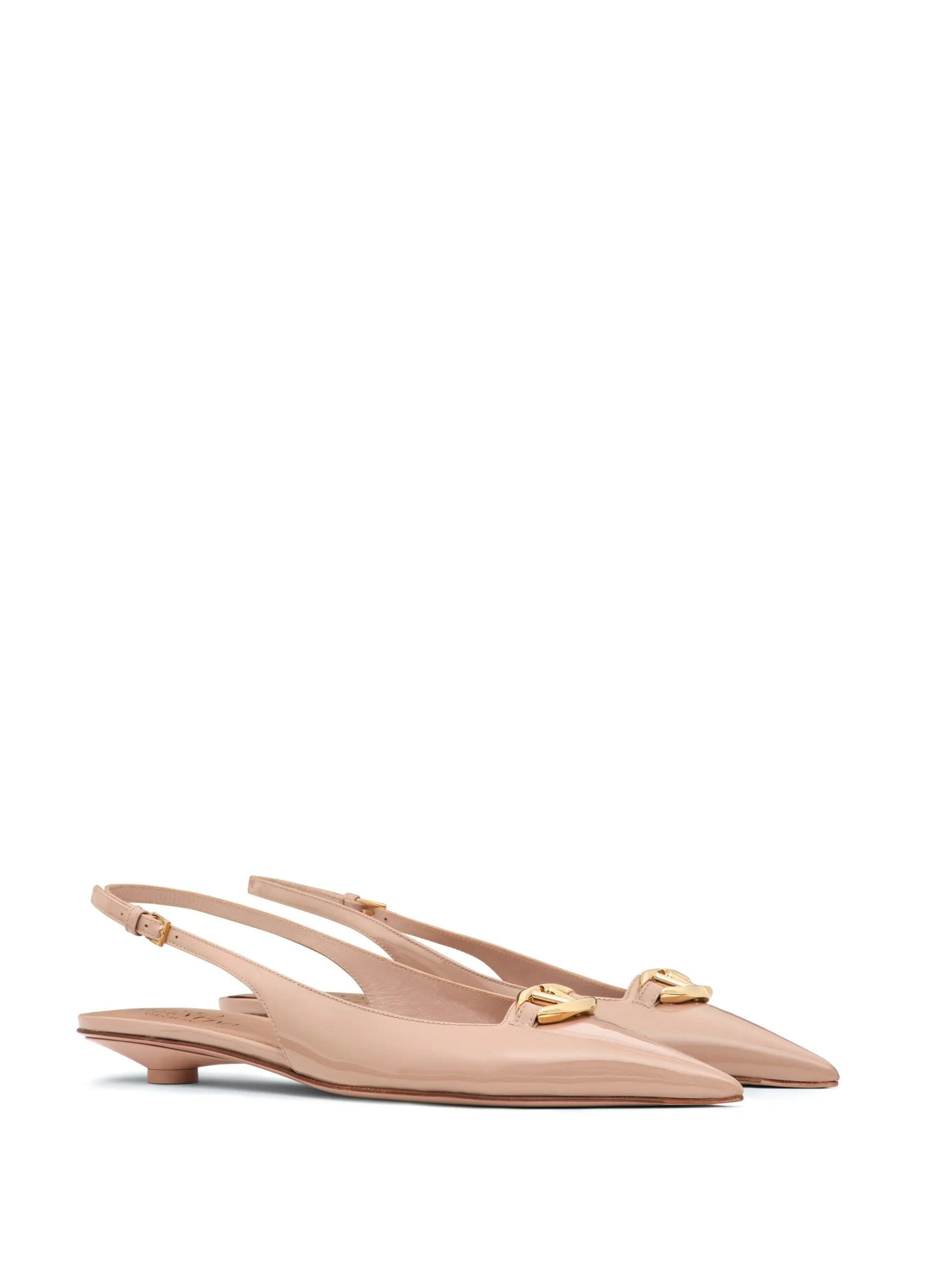 The VLogo Slingback Ballerina Flats – Tobacco
