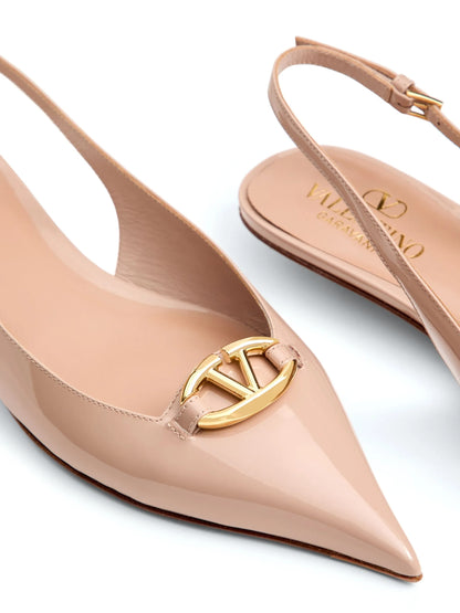 The VLogo Slingback Ballerina Flats – Tobacco
