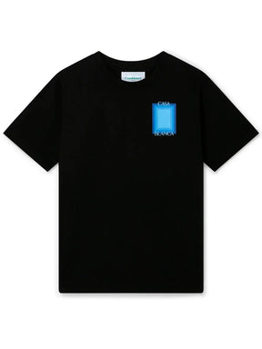 Casablanca Gradient Logo Degrade Screen T Shirt Black