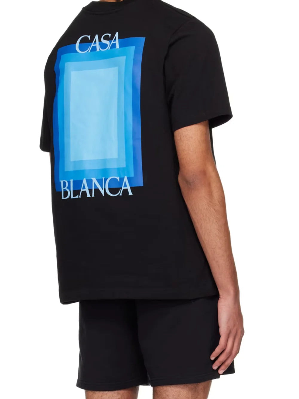 Casablanca Gradient Logo Degrade Screen T Shirt Black