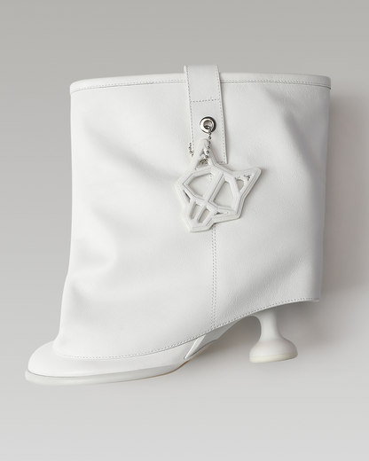 Bam White Leather