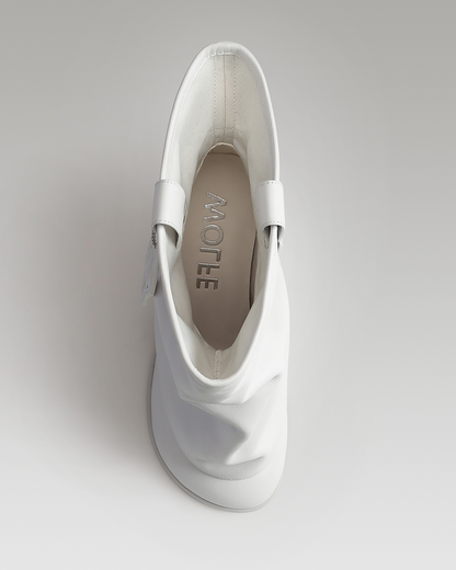 Bam White Leather