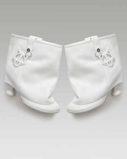 Bam White Leather