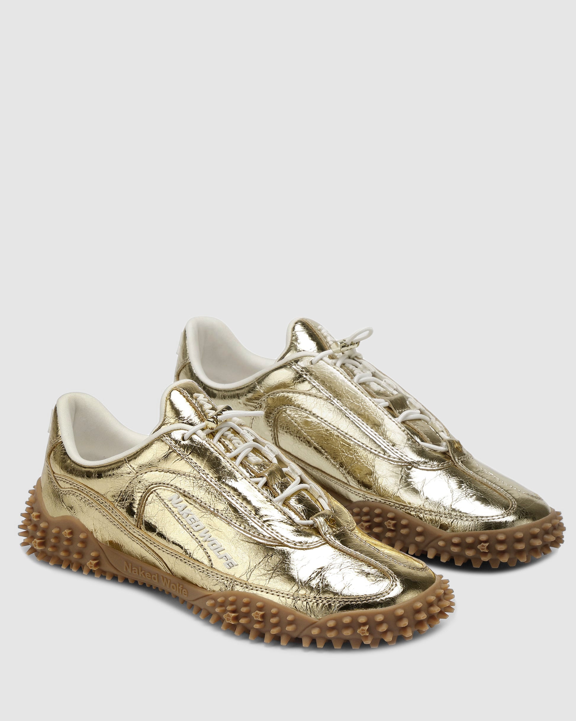 Island Gold Metallic Crinkle Cow Leather