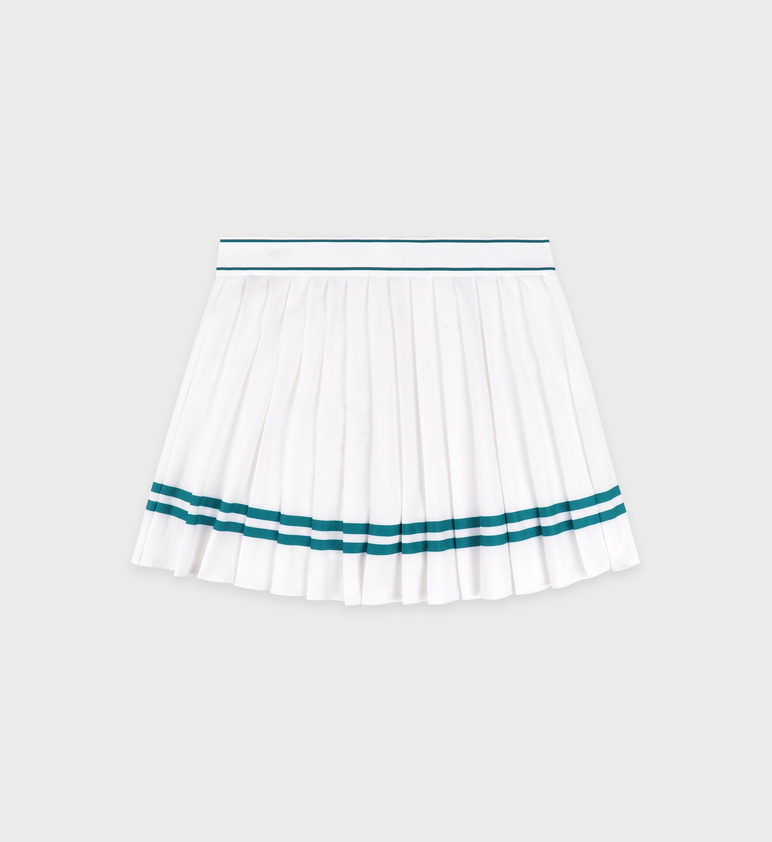 Italic Logo Pleated Skirt - White/Alpine