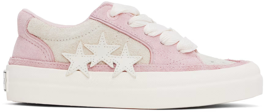 AMIRI Pink & White Sunset Skate Low Sneakers