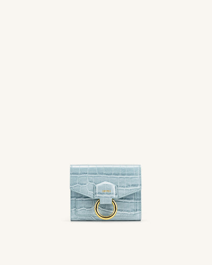 Stella Wallet - Dark Green Croc