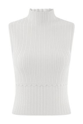 Indy Pointelle Knit Top - Ivory