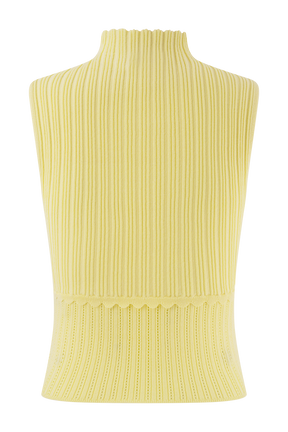 Indy Pointelle Knit Top - Lemon