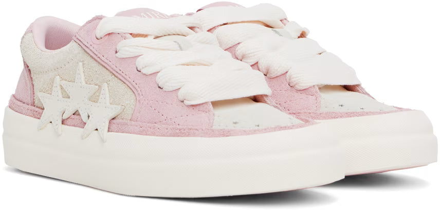 AMIRI Pink & White Sunset Skate Low Sneakers