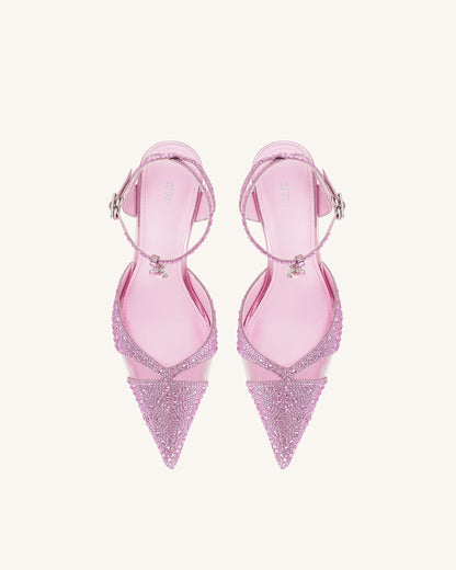 Haidi Artificial Crystal Pumps - Pink
