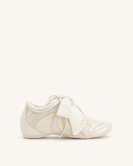 Rosie Bow Tie Low Top Sneakers - White