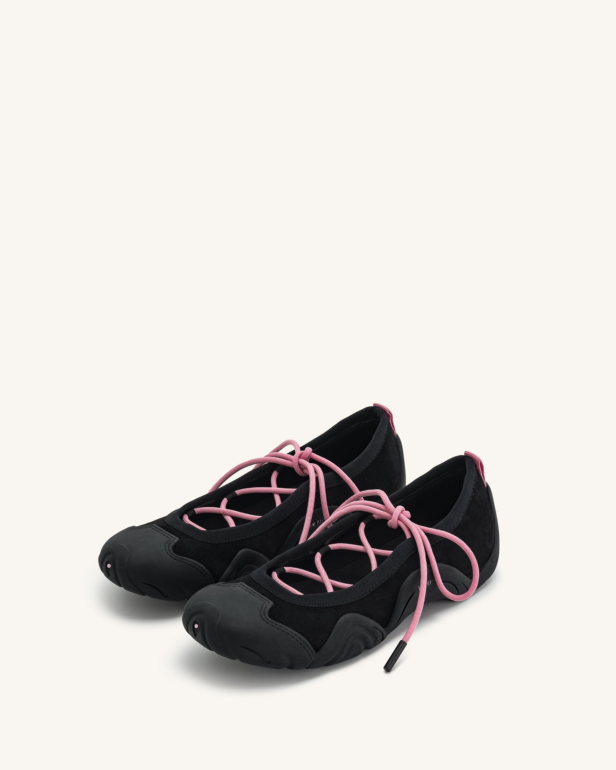 Caitlin Lace-up Ballerina Sneakers - Black