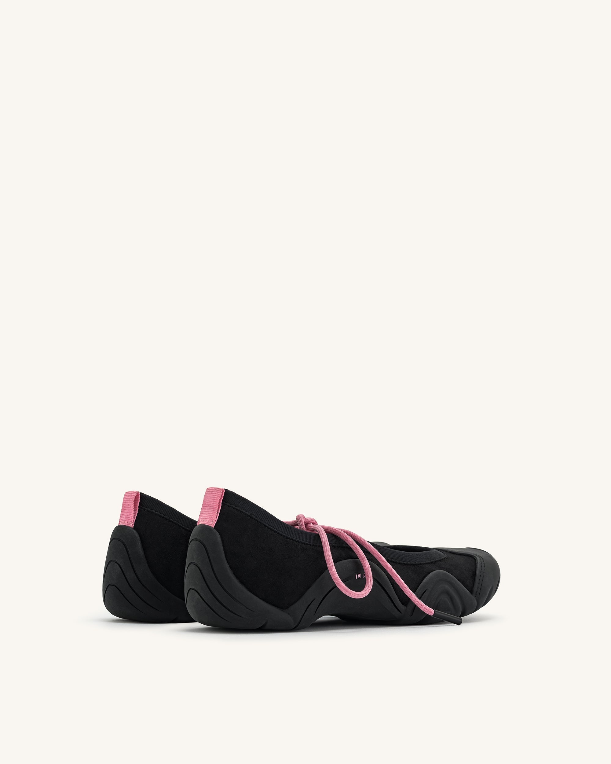 Caitlin Lace-up Ballerina Sneakers - Black