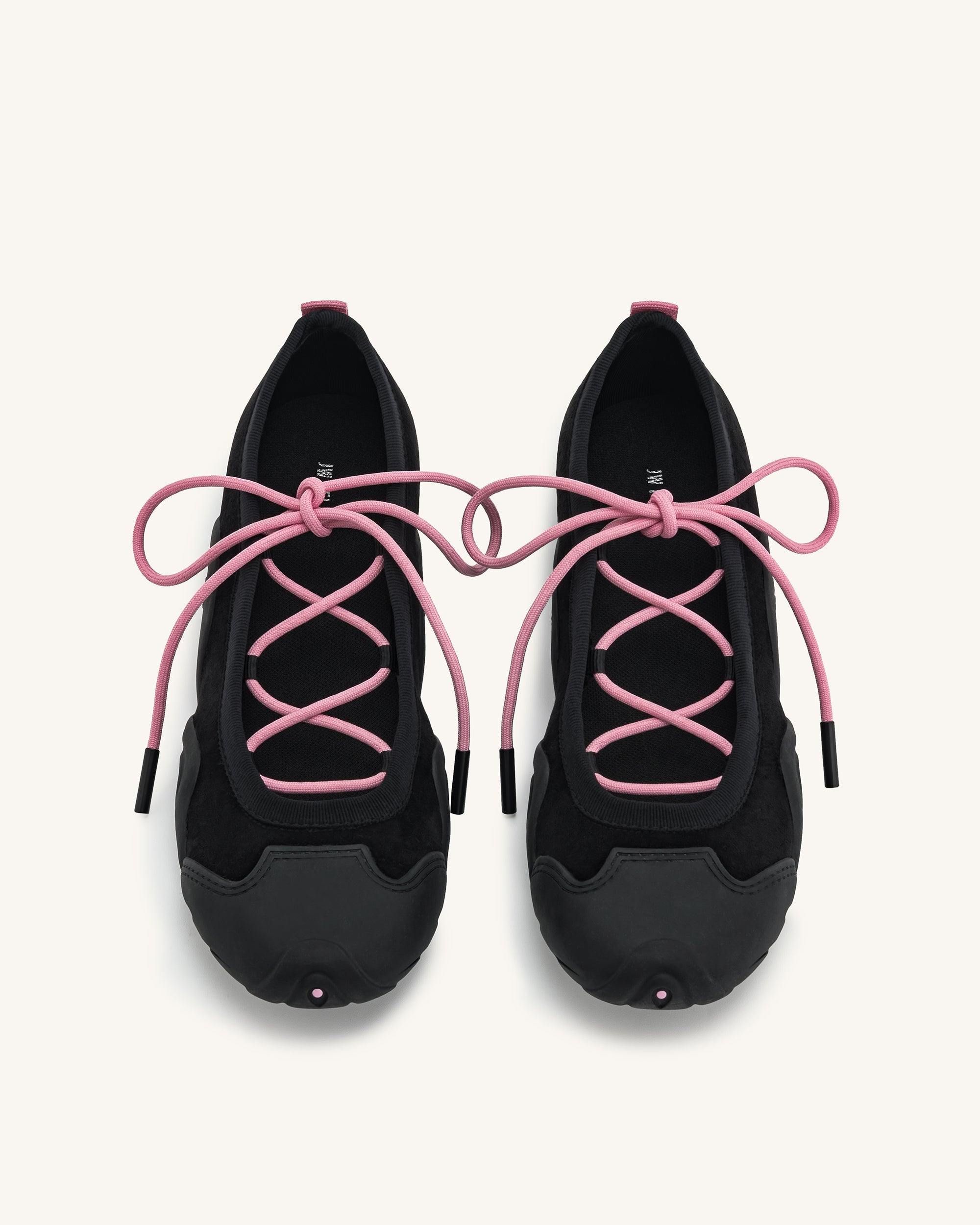 Caitlin Lace-up Ballerina Sneakers - Black