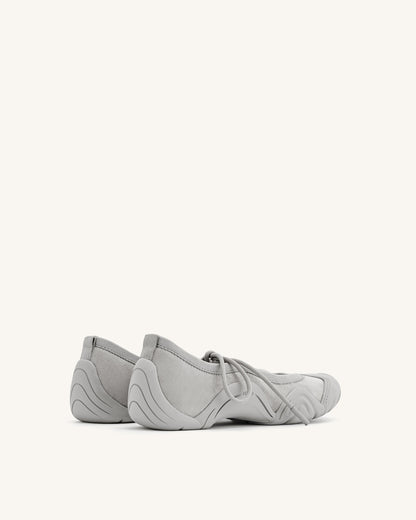 Caitlin Lace-up Ballerina Sneakers - Grey