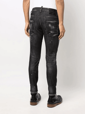 Dsquared2 Icon Printed Cool Guy Jeans in Black