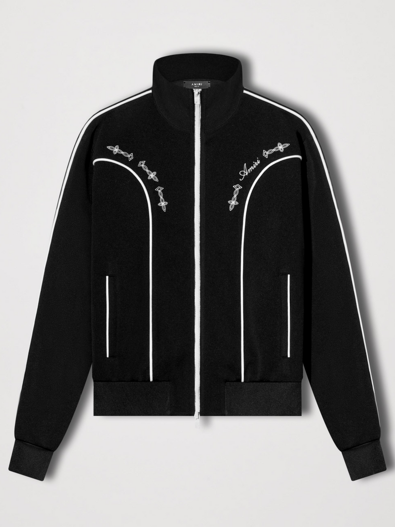 AMIRI JOHNNY TRACK JACKET VELOUR BLACK