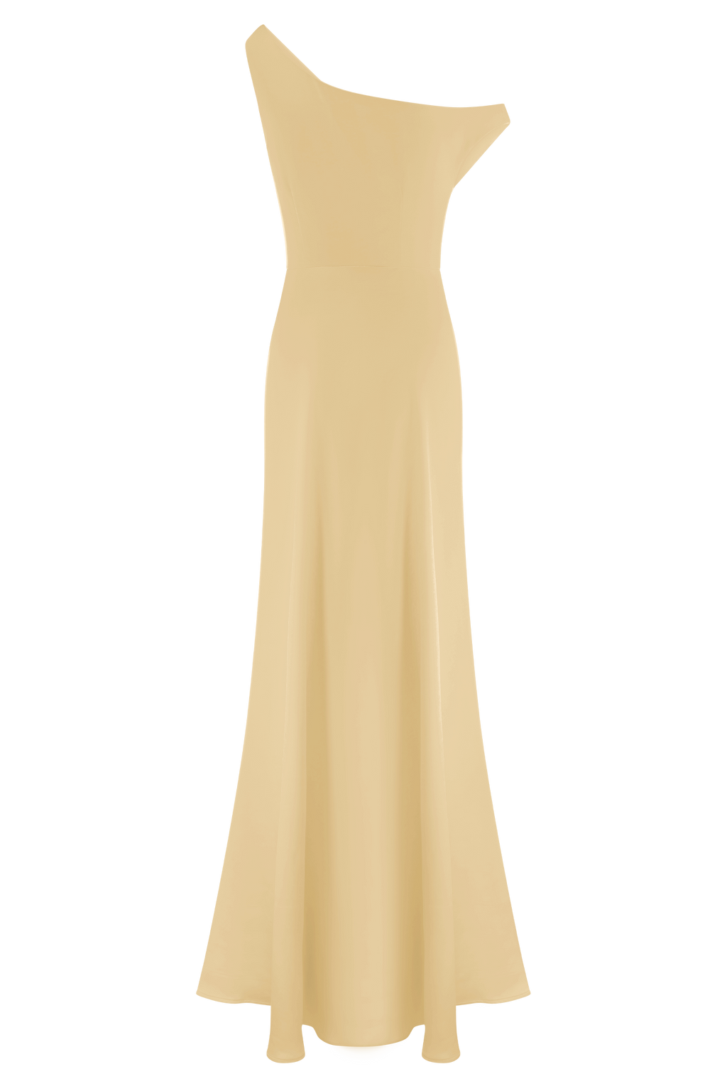 Jacinta One Shoulder Maxi Dress - Pastel Lemon