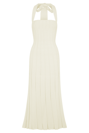 Jacqui Halter Knit Midi Dress - Ivory