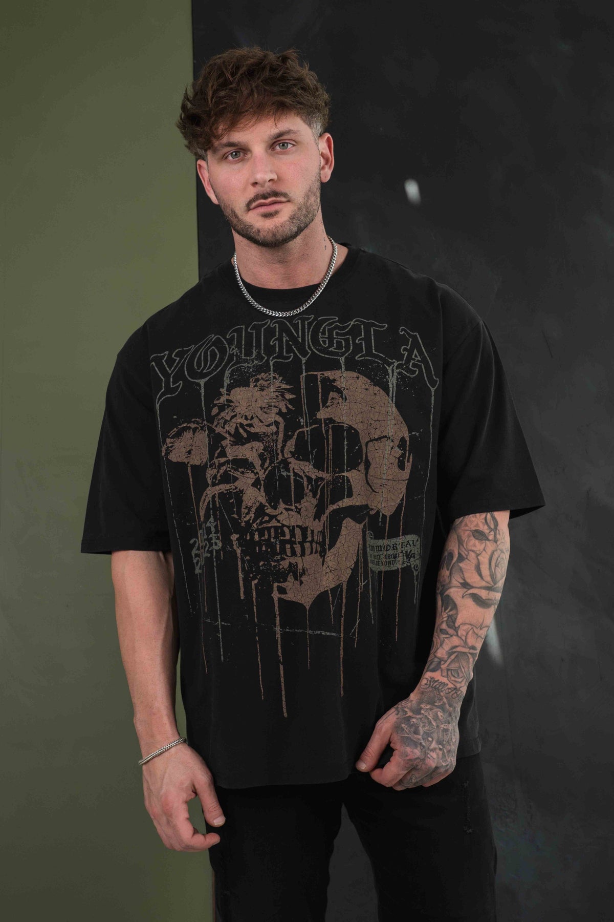 4116 - Floral Skull Tees- August 5th