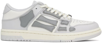 AMIRI Gray & White Skel Top Low Sneakers