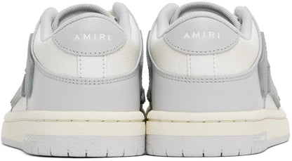 AMIRI Gray & White Skel Top Low Sneakers