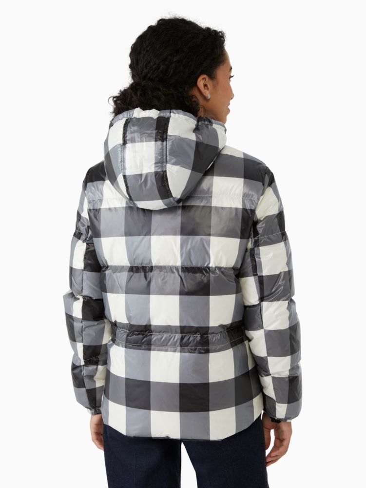 Festive Check Short Puffer