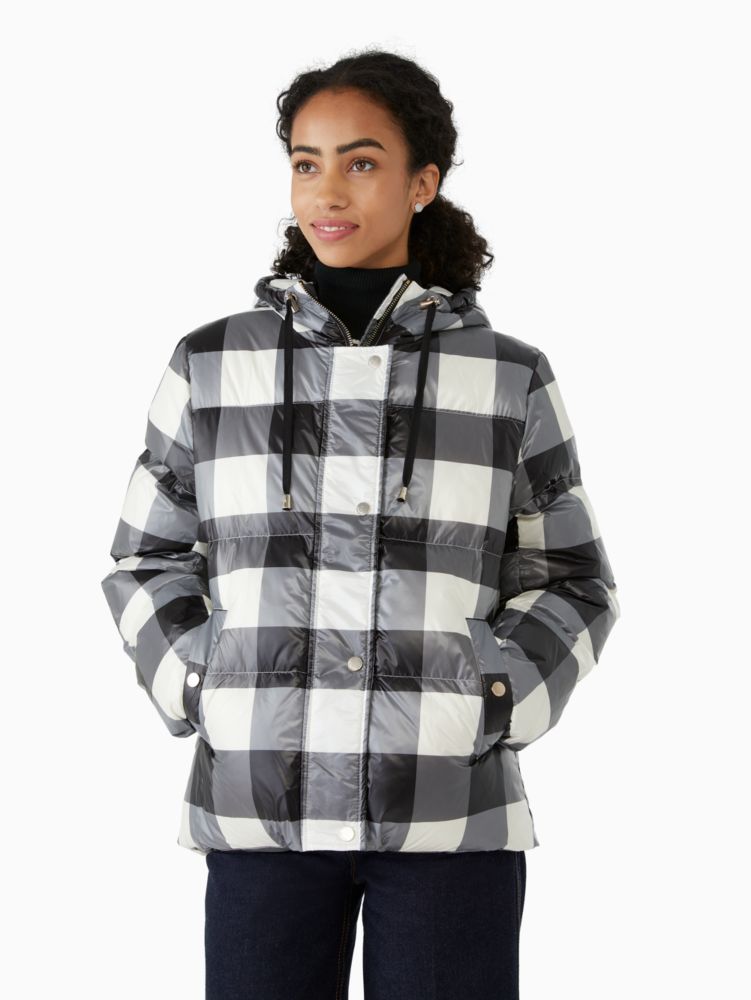Festive Check Short Puffer