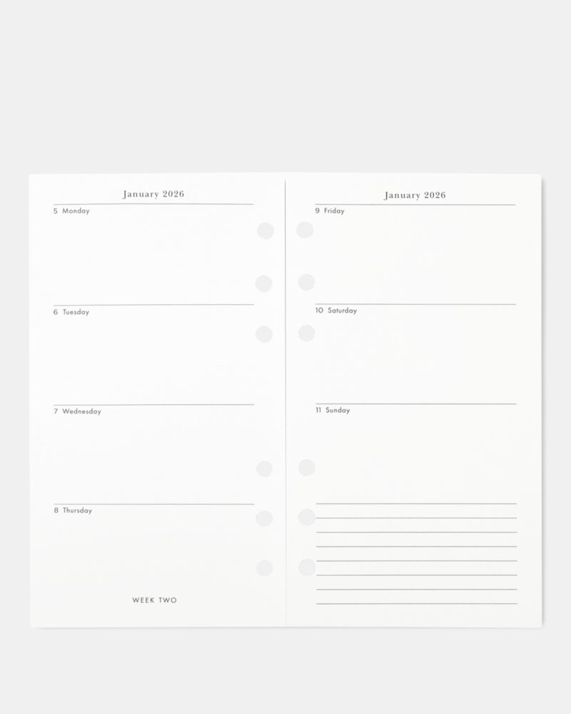 Downtown Stripe 2026 Personal Bookblock Calendar Refill