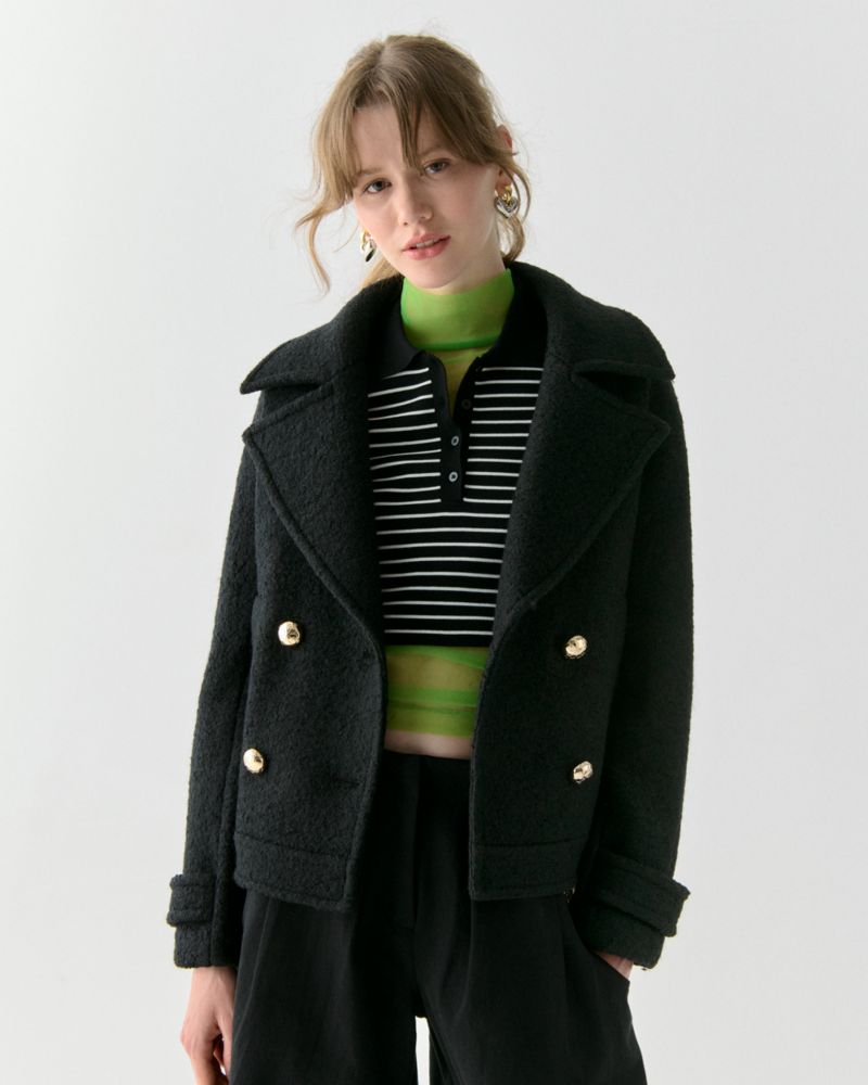 Wool Cropped Peacoat