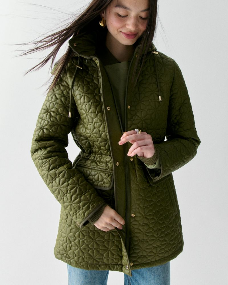 Quilted Spade Flower Coat