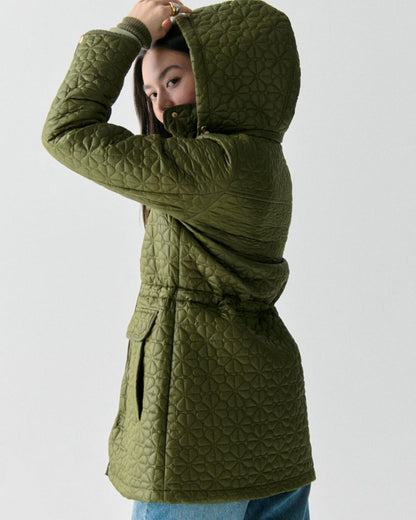 Quilted Spade Flower Coat