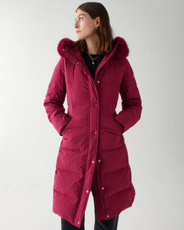 Long Parka With Faux Fur Trim