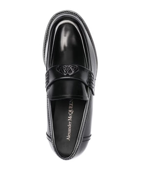 Black Flat Shoes with Polished Finish
