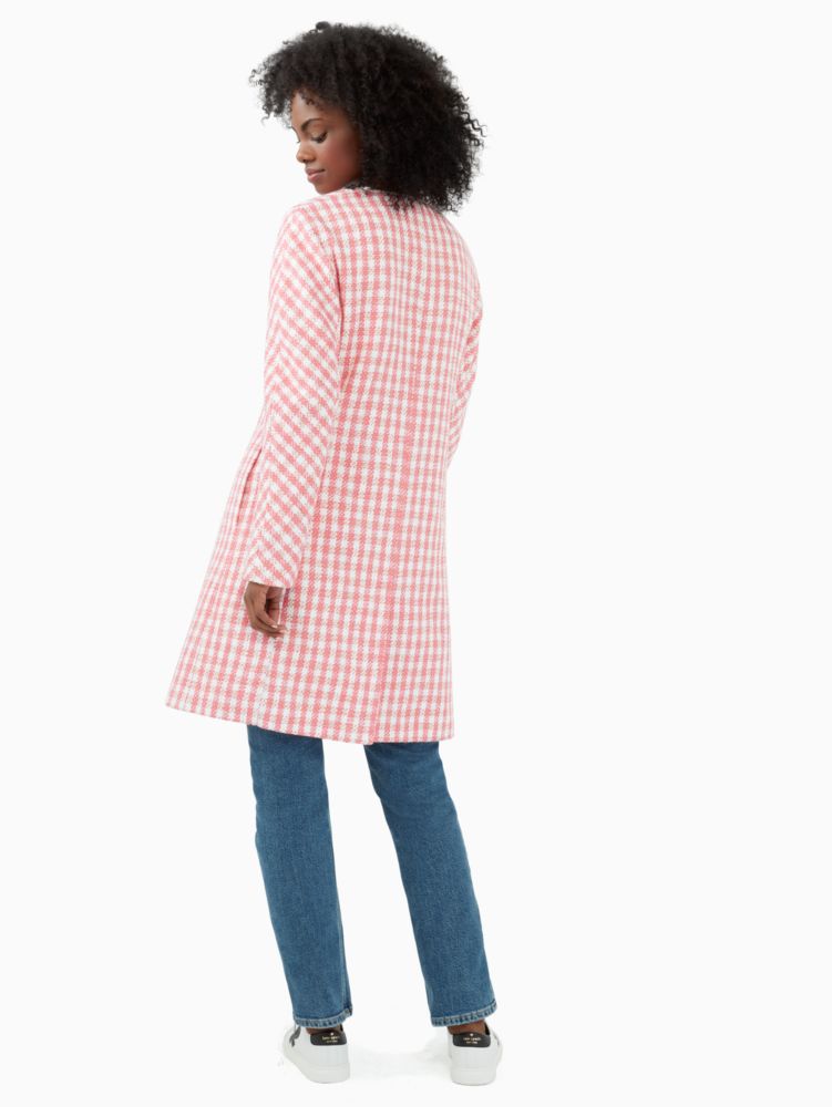 Gingham Tweed Coat
