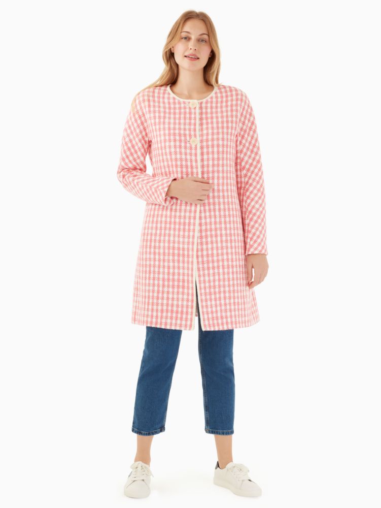 Gingham Tweed Coat