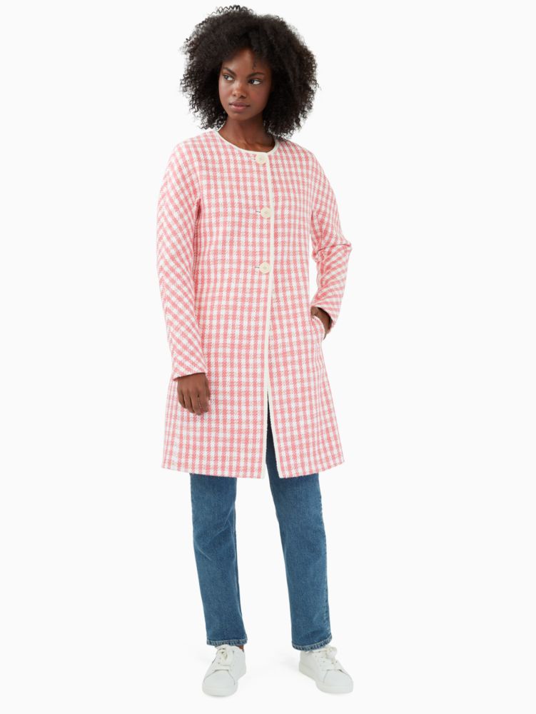 Gingham Tweed Coat