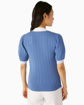 Colorblock Bow-neck Sweater