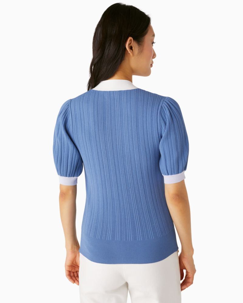 Colorblock Bow-neck Sweater