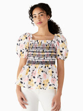 Lily Blooms Puff-sleeve Top