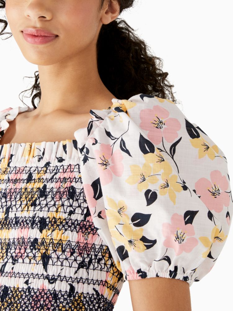 Lily Blooms Puff-sleeve Top