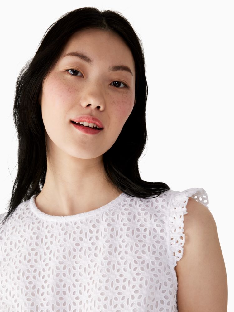 Eyelet Flounce Top