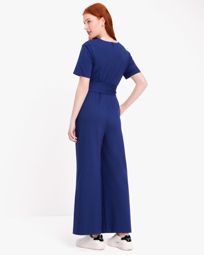 Ponte Split-neck Jumpsuit