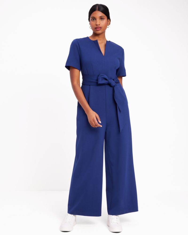 Ponte Split-neck Jumpsuit