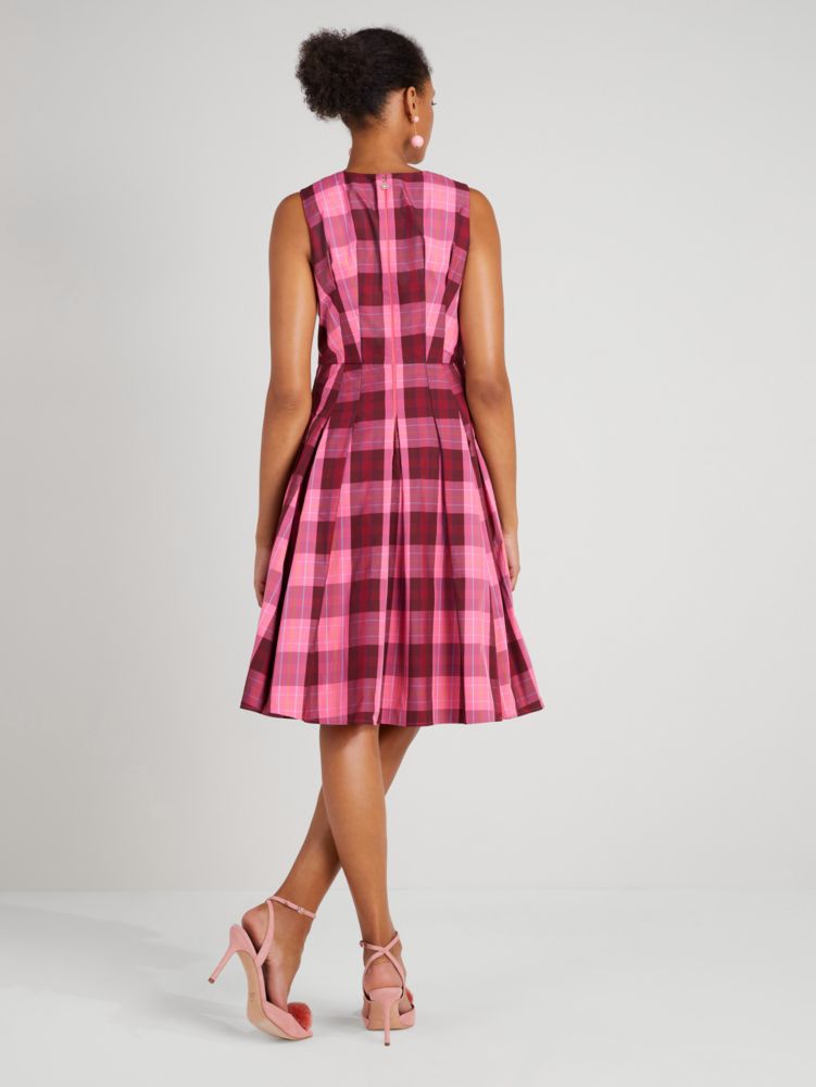 Greenhouse Plaid Taffeta Midi Dress