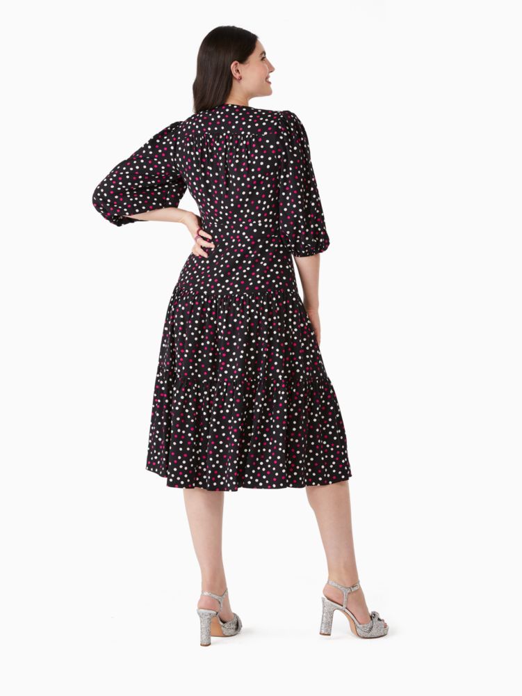 Glimmer Dot Wrap Dress