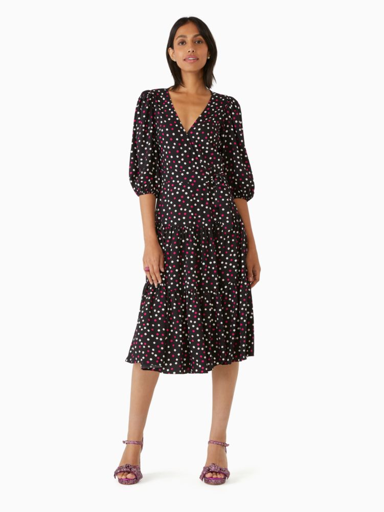 Glimmer Dot Wrap Dress